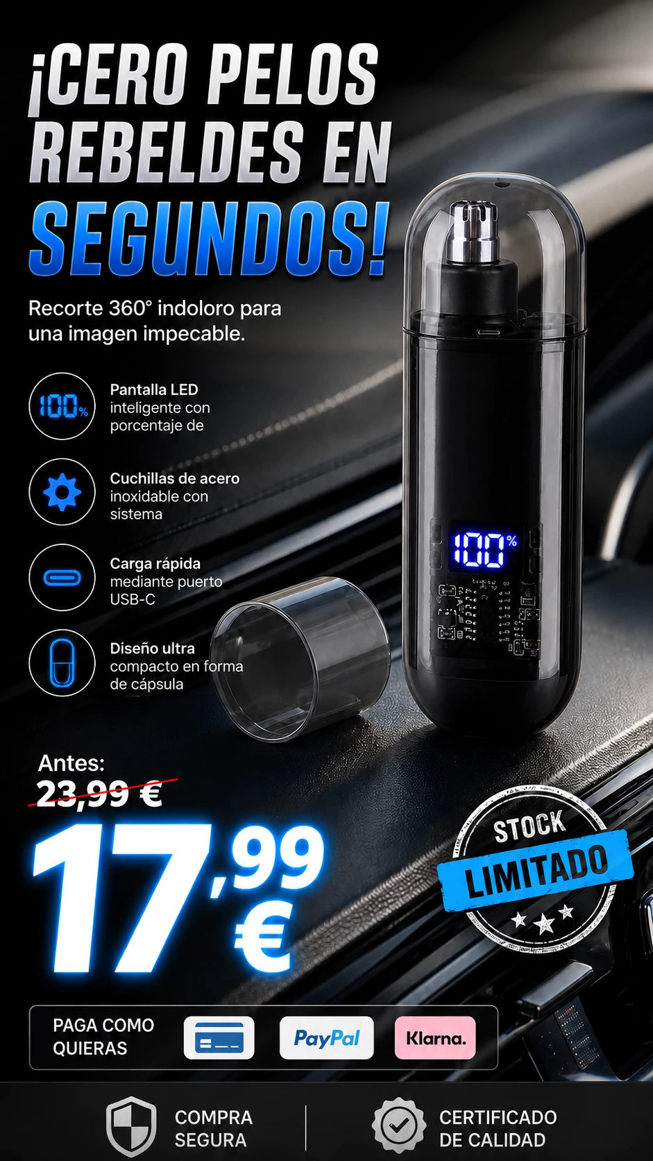 RECORTADORA NASAL ELÉCTRICA
